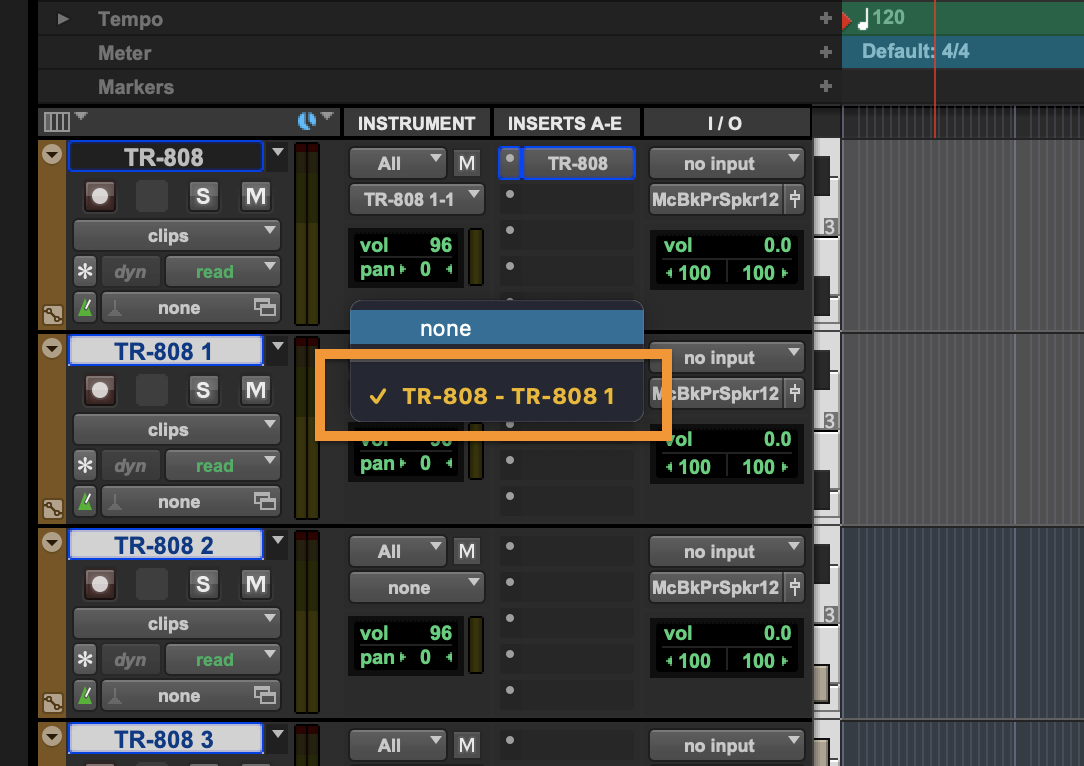 How to setup Multi-Out for the Roland Cloud TR-808 in Pro Tools 