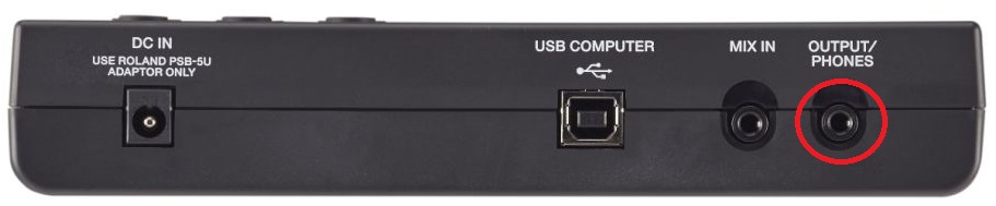 VAD103: How do I connect to an external amp or mixer? – Roland Corporation