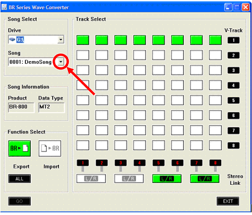 MICRO BR BR-80: Exporting Tracks using the BR WAV Converter