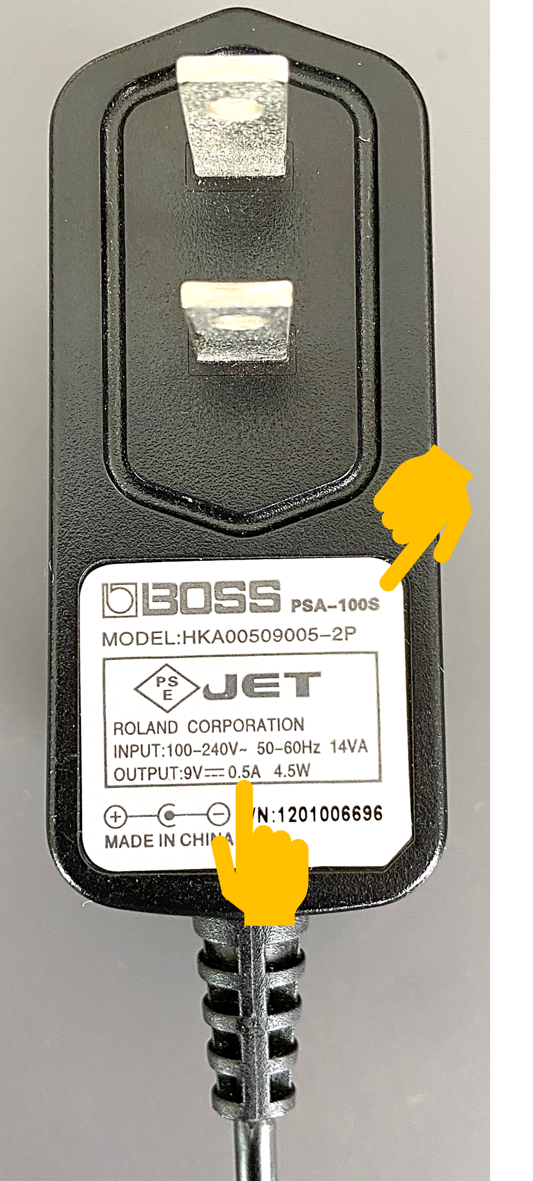 SY-300: Recommended Power Adapter – Roland Corporation