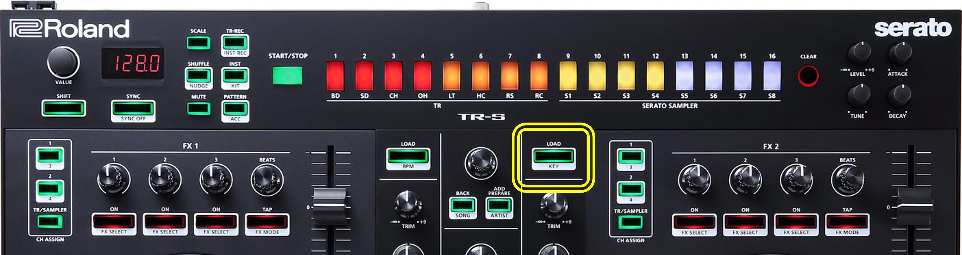 DJ-505: Specifying the Cross Fader Curve (System Setting