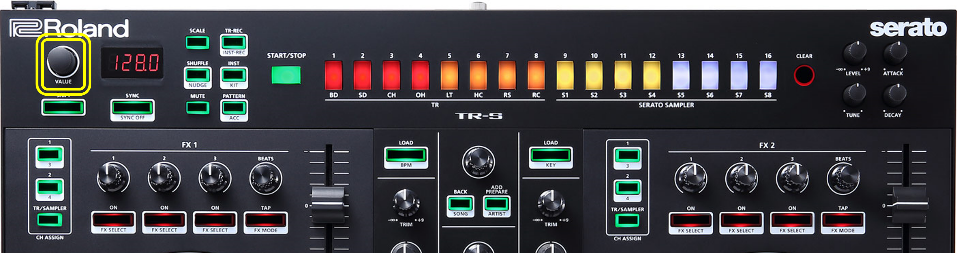 DJ-505: Specifying the Cross Fader Curve (System Setting) – Roland