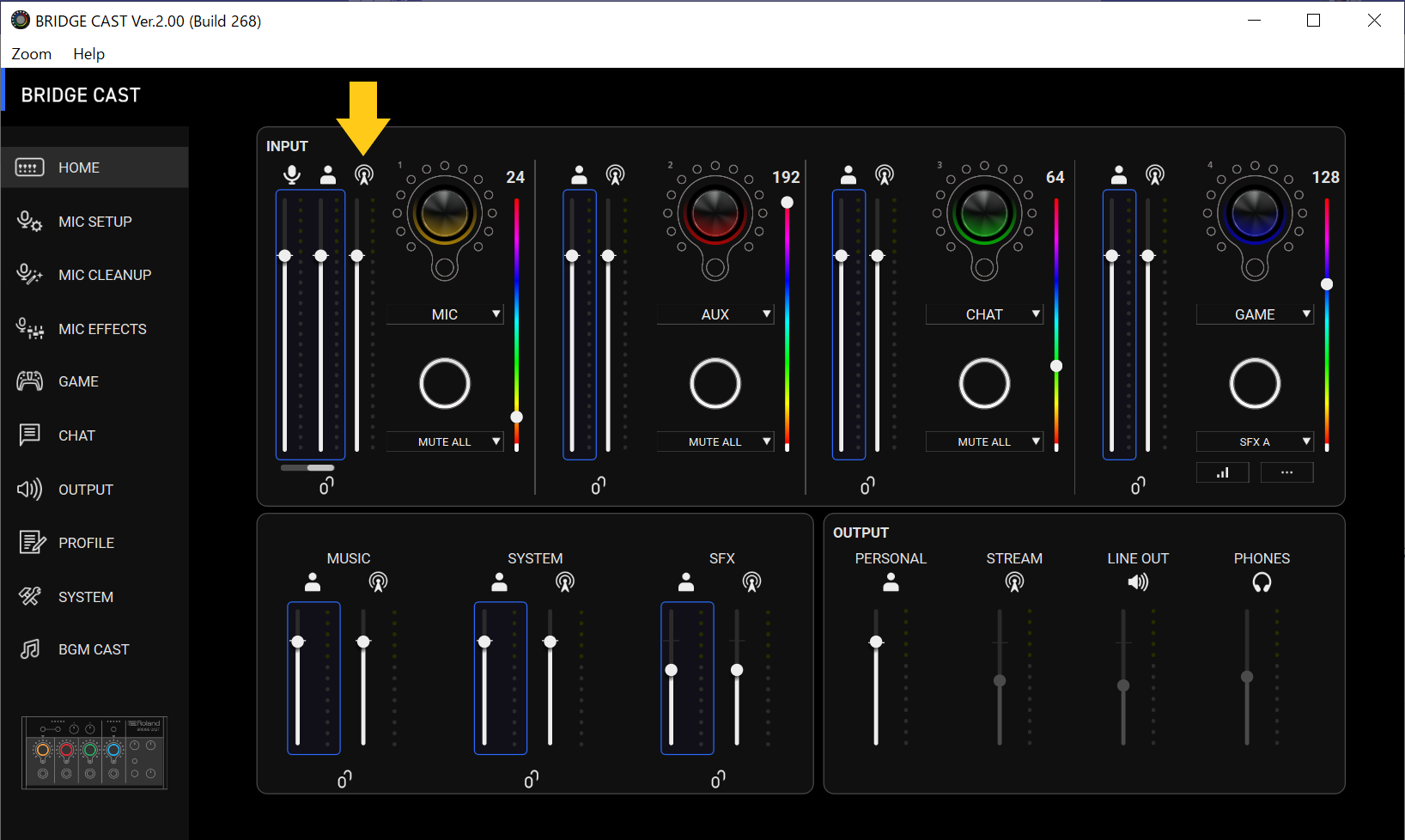 BRIDGE CAST X: ループバック機能はありますか。 – Roland