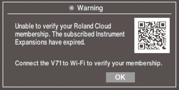 V71: The error message 