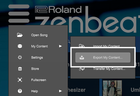 Zenbeats: Using the My Content tools in Zenbeats – Roland Corporation
