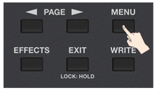 PAGE 
EFFECTS 
EXIT 
MENU 
WRIT 
LOCK: HOLD 