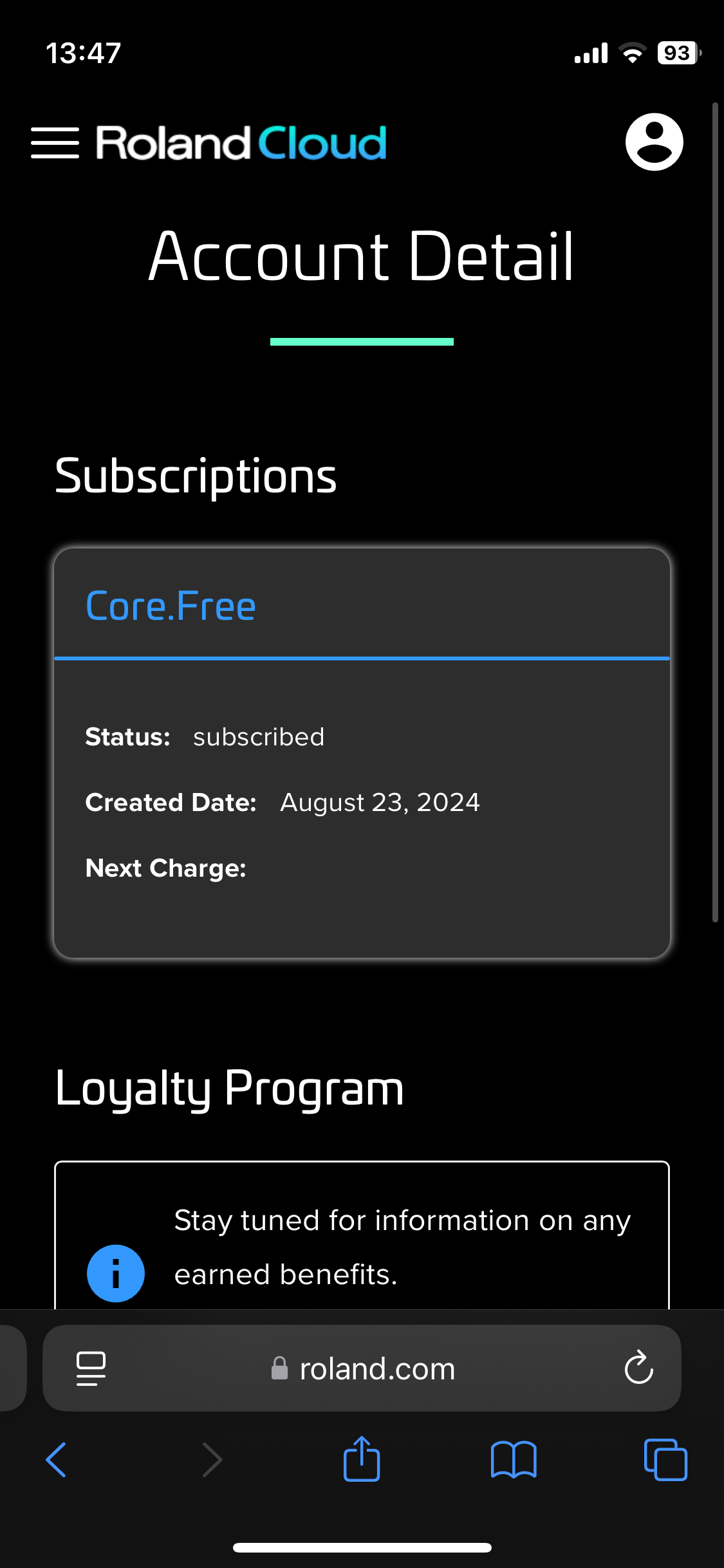 FRPNUVOLA How to access the 1Year Roland Cloud subscription Roland