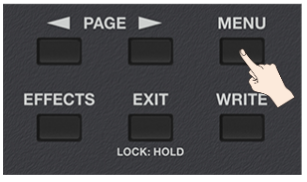 PAGE 
EFFECTS 
EXIT 
MENU 
WRIT 
LOCK: HOLD 
