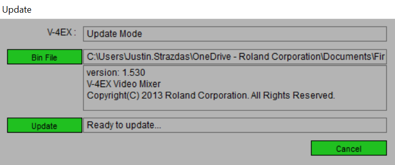 V-4EX: How to Update the System Program Firmware – Roland Corporation