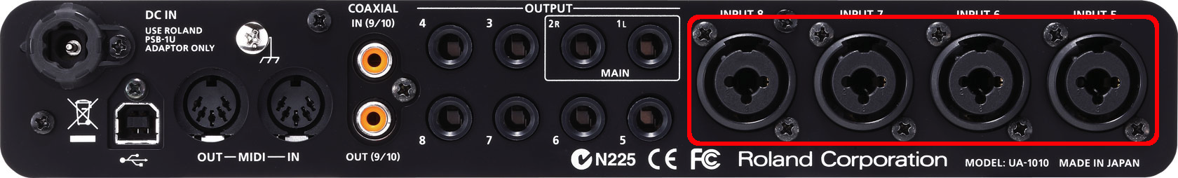 OCTA-CAPTURE, UA-1010: Connecting an External Audio Device or 