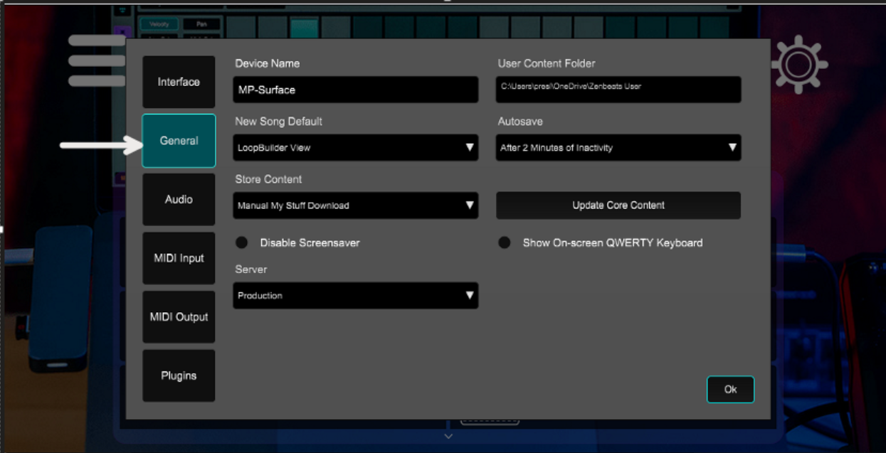 zenbeats_general_settings