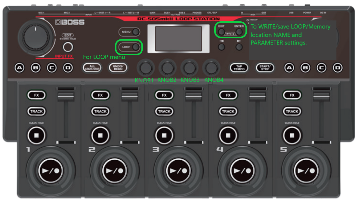 RC-505 MKII How to Create a Custom Name for a Memory Location