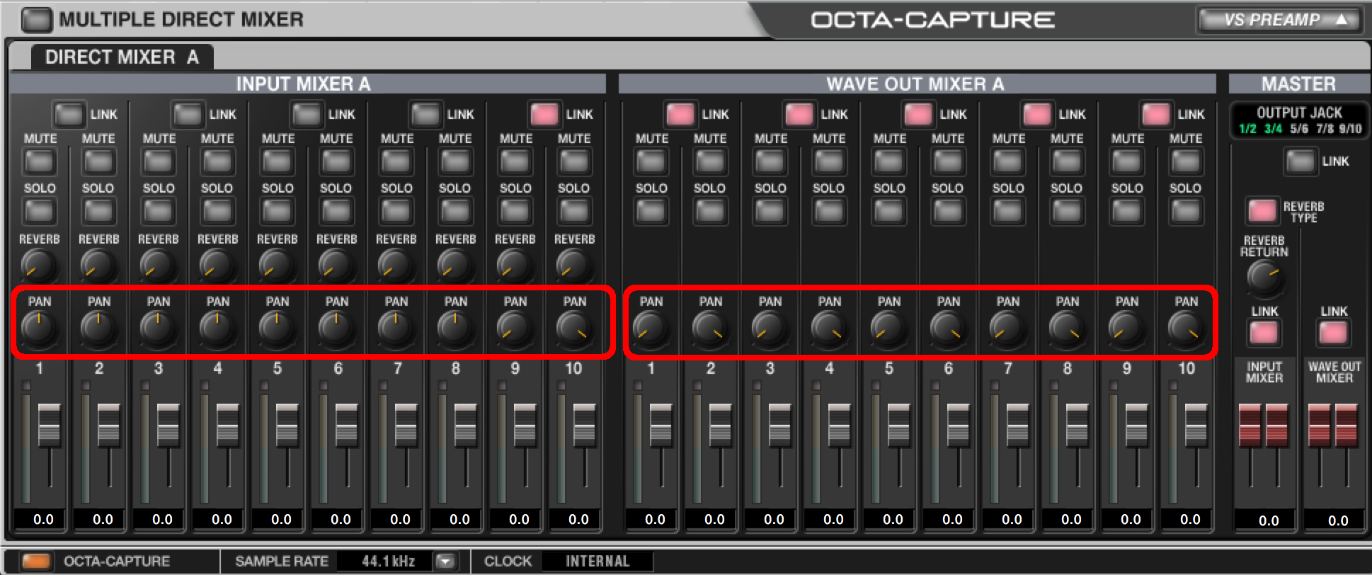 OCTA-CAPTURE, UA-1010: SYMPTOM: Sound is Only Output of the Left 